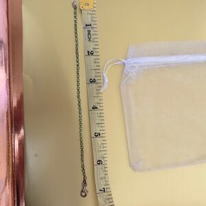 Elegant Sterling Silver stamped 925 with Green Rhinestones Bracelet.